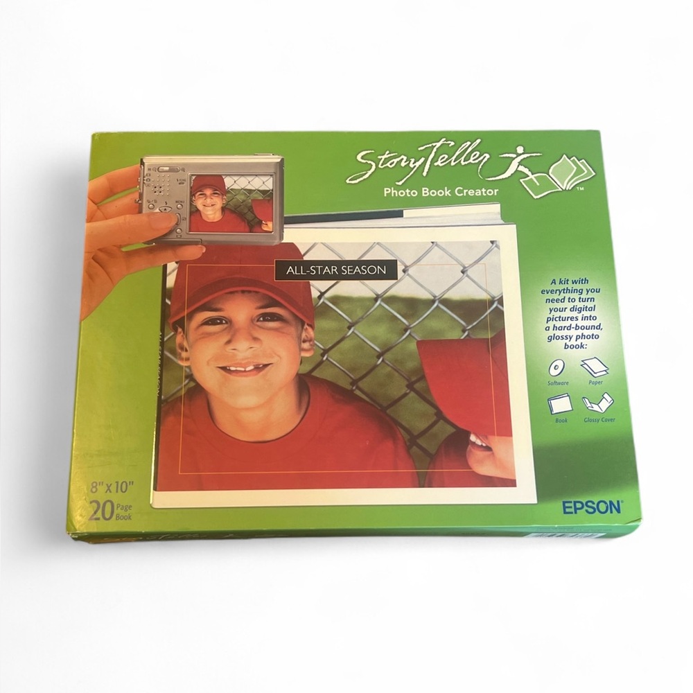 Epson StoryTeller Photo Book Creator Kit 8x10 20‎ Page Book Album with Software